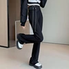 Black Flared Pants for Petite Women with a High Waist and Slimming Effect Elastic Waisted Casual Elastic Micro Flared Pants 1