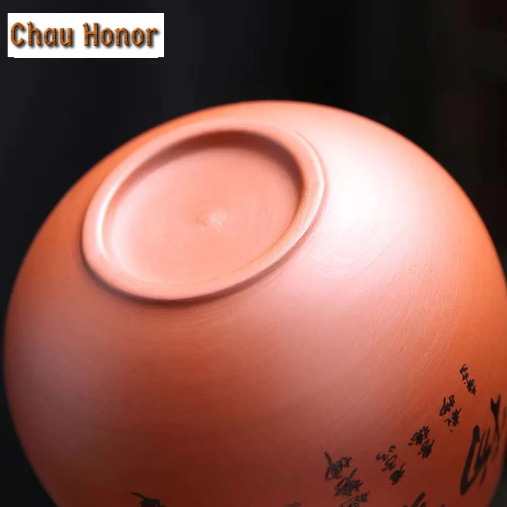 6pc/lot Chinese Purple Clay Teacup Purple Sand Teacup Large Master Cup Mug Kung Fu Teaset Ore Personalized Zisha Teaset Gift Box