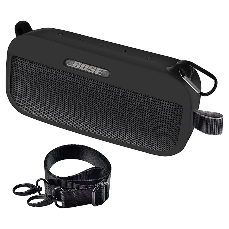 Zoprore Soft Silicone Case Cover For Bose Soundlink Flex Bluetooth Portable  Speaker With Shoulder Strap And Carabiner - Speaker Accessories - AliExpress