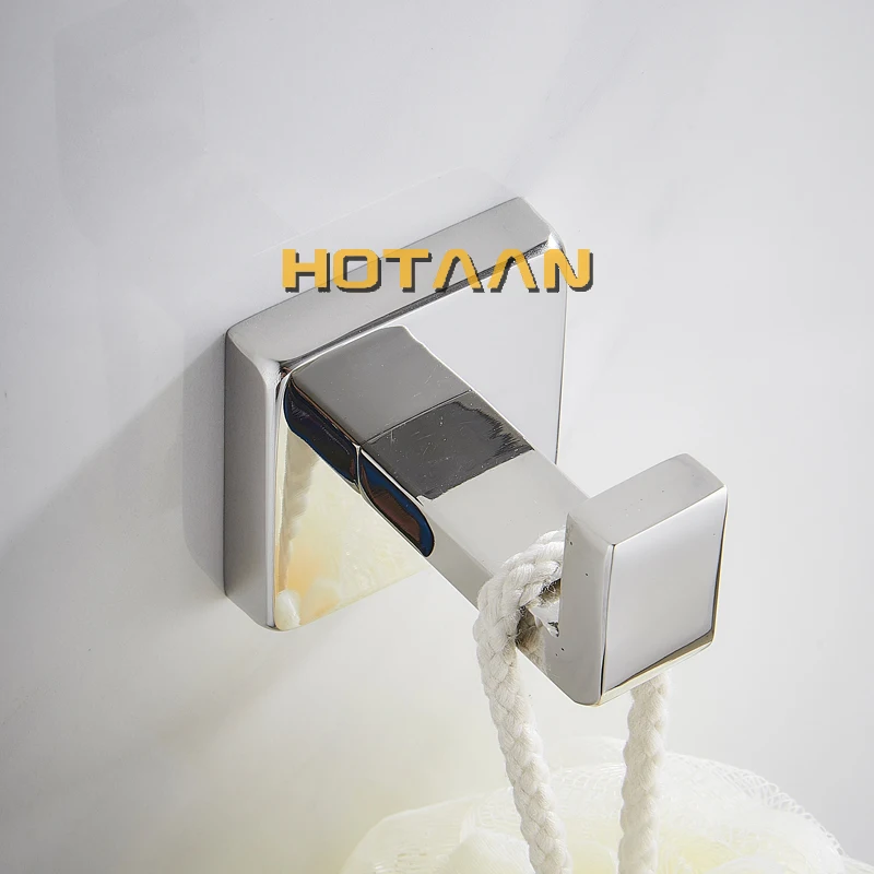 Stainless Steel Bathroom Hardware Set Chrome Polished Toothbrush Holder Paper Holder Towel Bar Bathroom Accessories Square Shape bathroom hardware set,bathroom hardware accessories