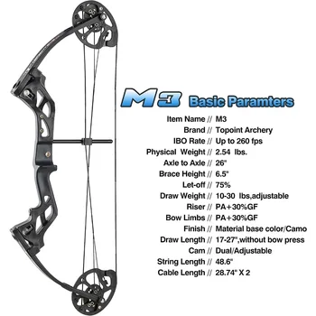 Archery Compound Bow, Compound Bow and Arrow for Youth, Beginner, Adults, Compound Bow Set with Archery Hunting Equipment 3