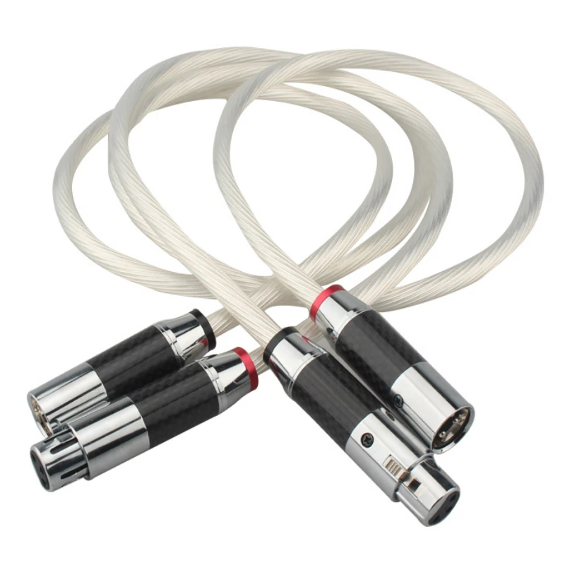 

HiFi 5NOCC Single Crystal Silver XLR Balance Cable 3pins XLR Balanced cable,xlr connector,audio