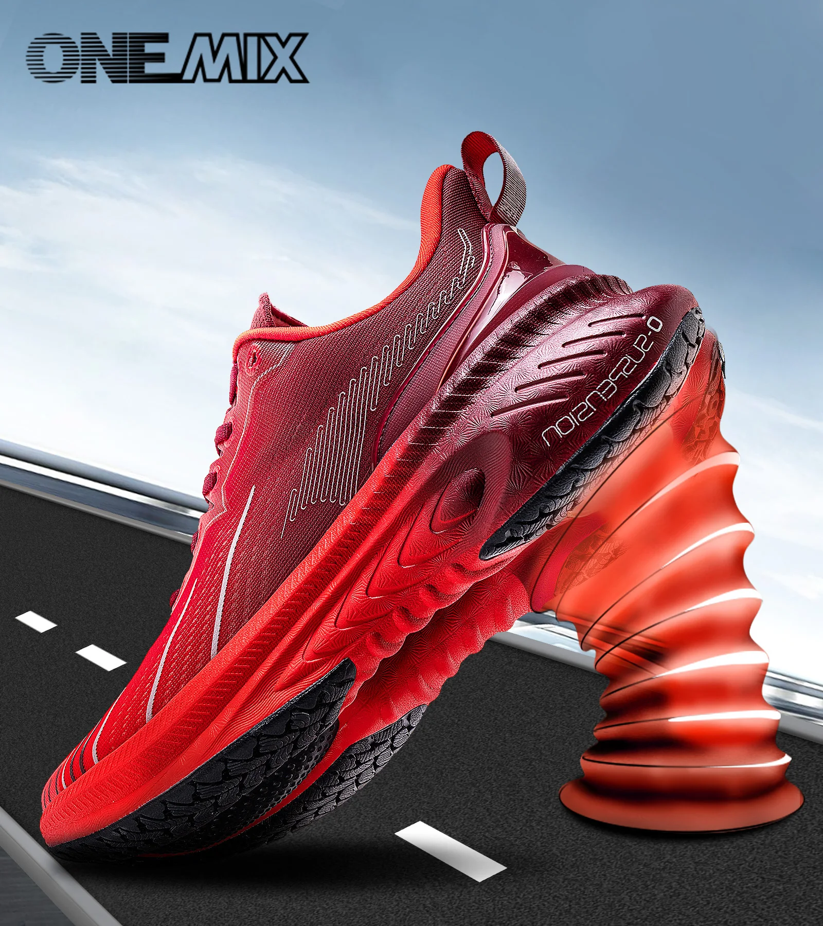 ONEMIX 2024 nowe wyściełane buty do biegania damskie jesienne zimowe ciężkie biegacze sznurowane damskie skakanka tańca antypoślizgowe trampki Outdoor