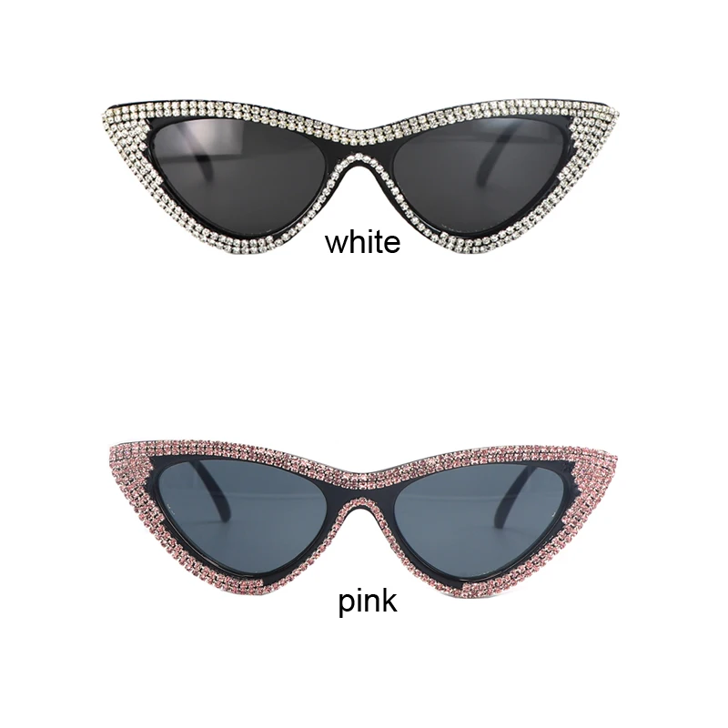 large sunglasses New Fashion Women's Sexy Cat eye Anti UV400 Sunglasses anti radiation protection sparkling diamond sequins for ladies's eyewear designer sunglasses for women