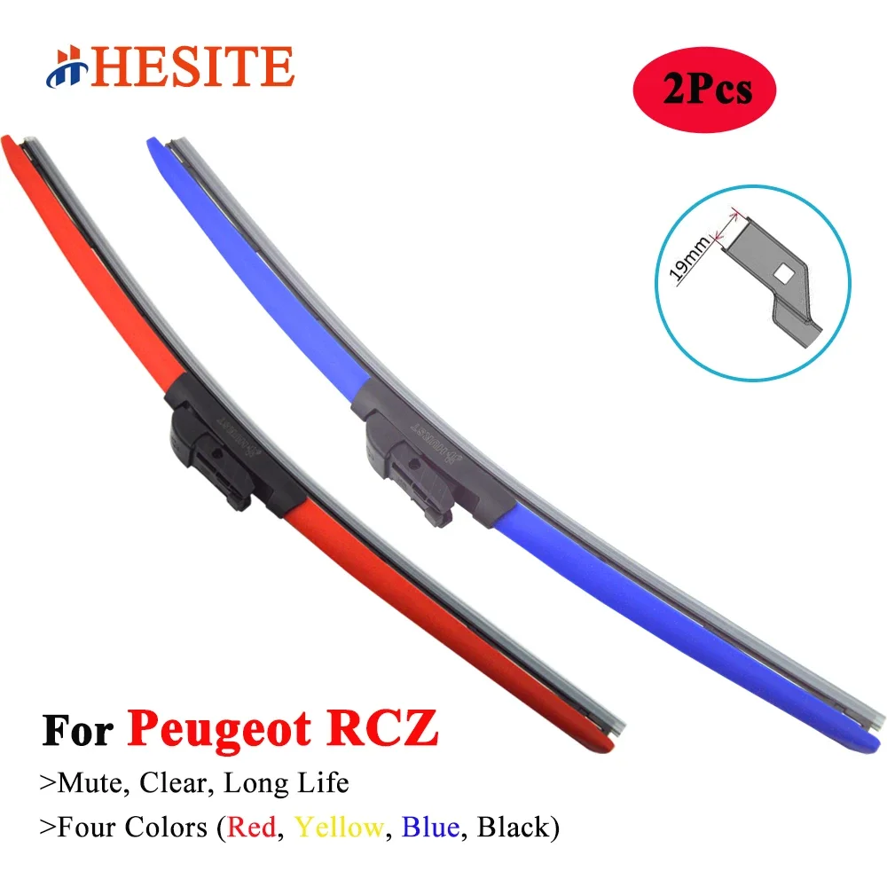 

Цветные щетки стеклоочистителя HESITE для Peugeot RCZ Coupe 270 2010 2012 2014 2015 2018 2019 2020 2021 2022, автомобильные аксессуары