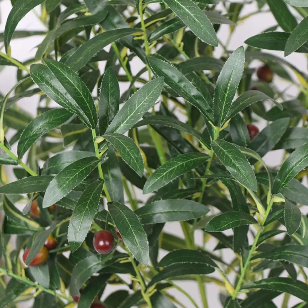 Elegant Handmade Large Artificial Olive Branch - Lush Green Leaves, 95-110cm