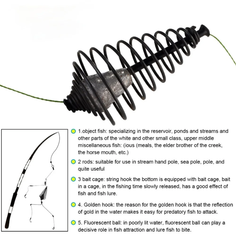 Fishing Hook Artificial Lure Bait Cage Set Fishing Feeder Baitholder Anzol Peche Catfish Jigs Carp Fishing Tackle