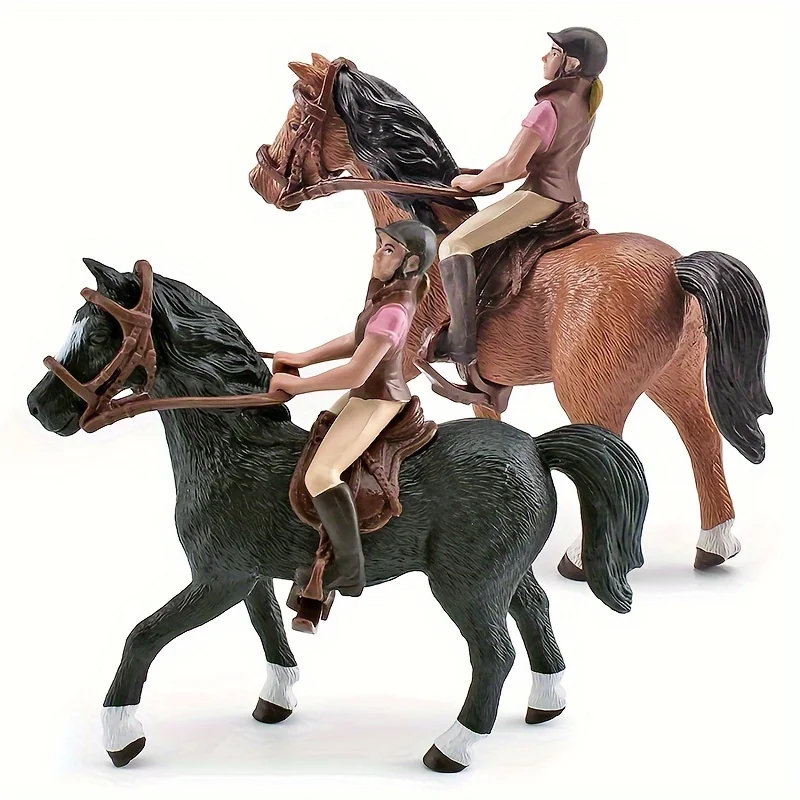 Decorative Female Equestrian Statue for Home and Office Decor