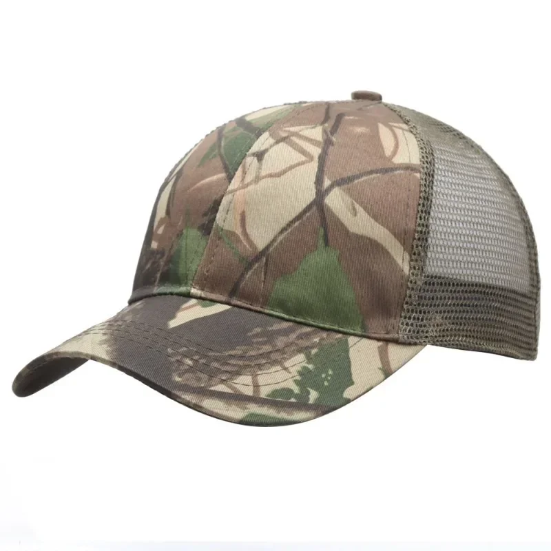Outdoor Sports Tactical Camouflage Baseball Cap Jungle Hunting Hat Men Summer Sun Protection Breathable Mesh Peaked Cap baseball cap,camouflage hat