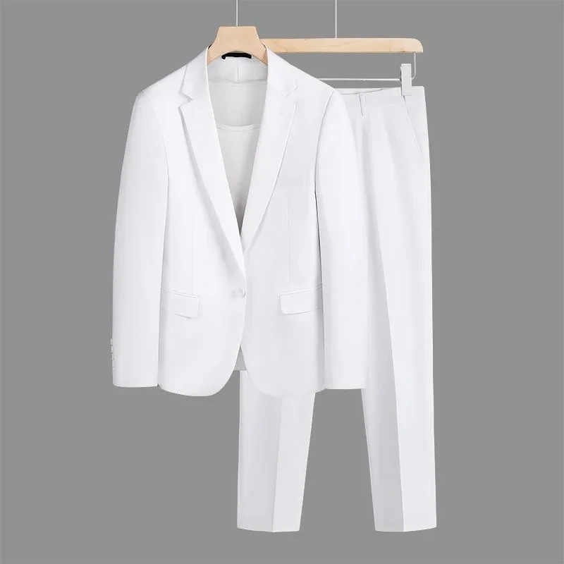 T185 Male groom's two-piece casual formal wedding business suit high-end