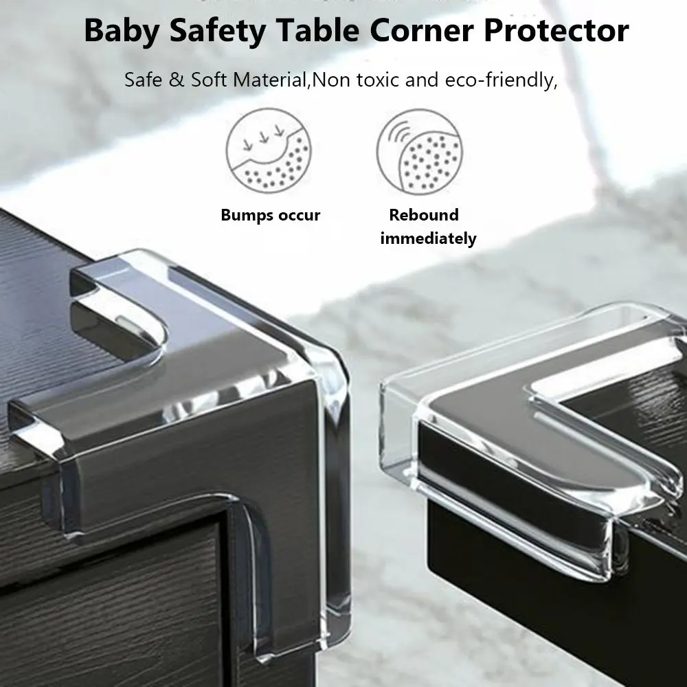 4Pcs Silicone Corner Protector Soft Table Edge Corner Guard Baby