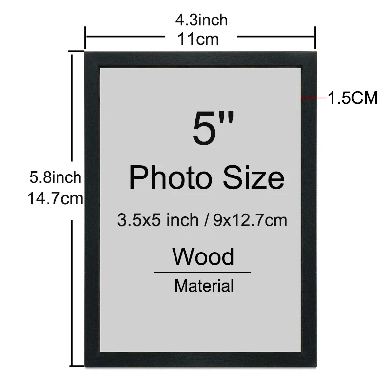 2/3/4 個 5 ''6'' 7''A4 A4 木製画像ポスターフレーム家族写真フレーム黒証明書クラシック家の装飾フォトフレーム