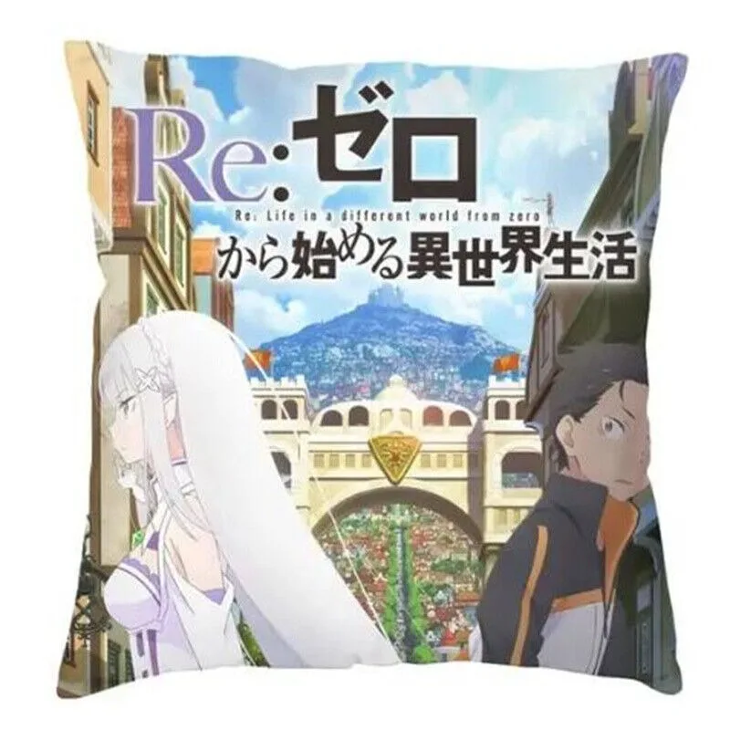 Фото Наволочки Re Zero для подушек, декор для спальни, Симпатичные Аниме подушки, наволочка с принтом №5