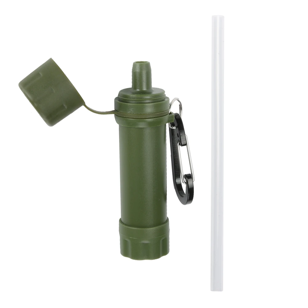 Water Filter Wild Life Emergency Drinking Water Filtering Tools Portable Camping Hiking Life Survival Water Purifier Filter With Straw