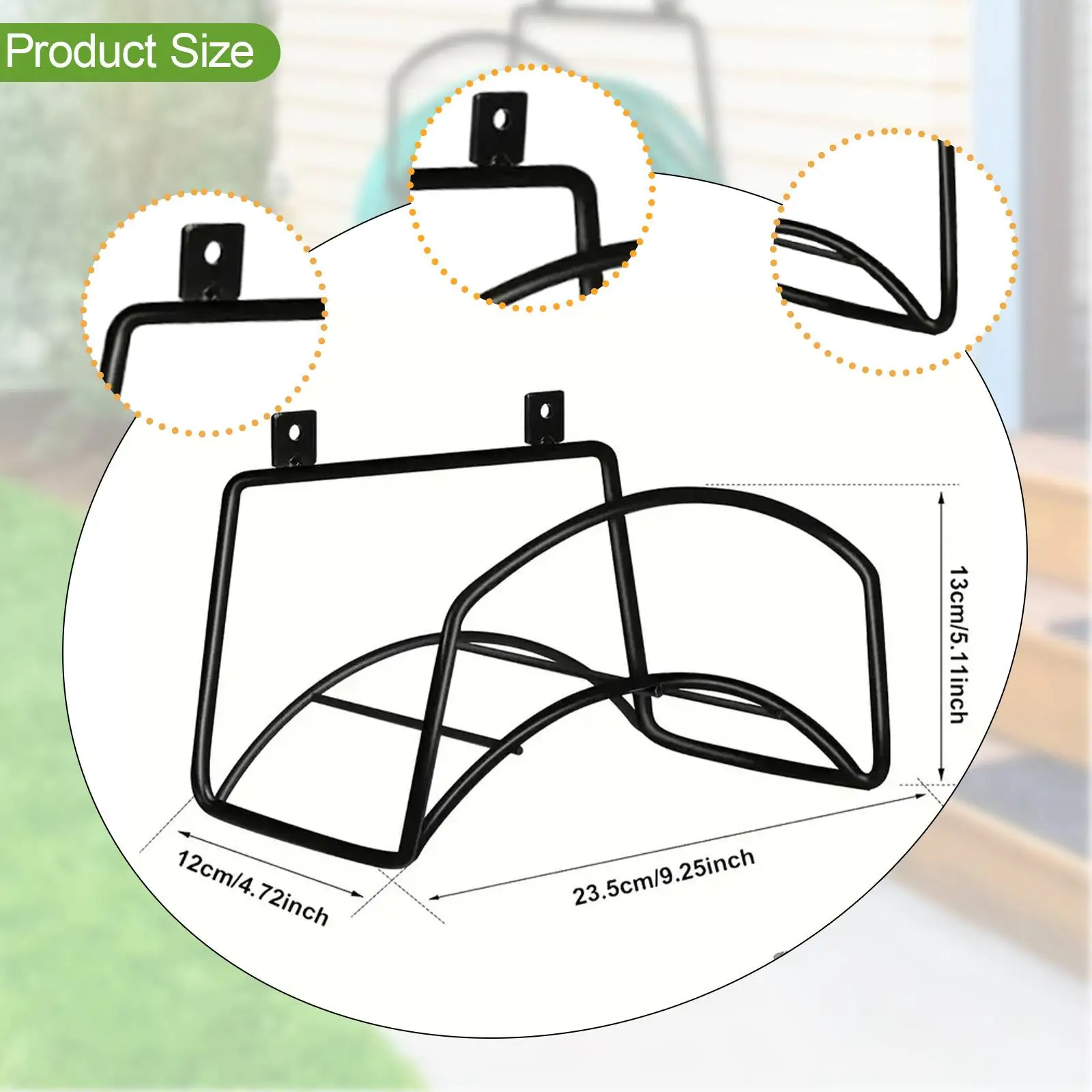 Garden Hose Holder Wall Mount Storage Rack Organizer for Park Home Backyard