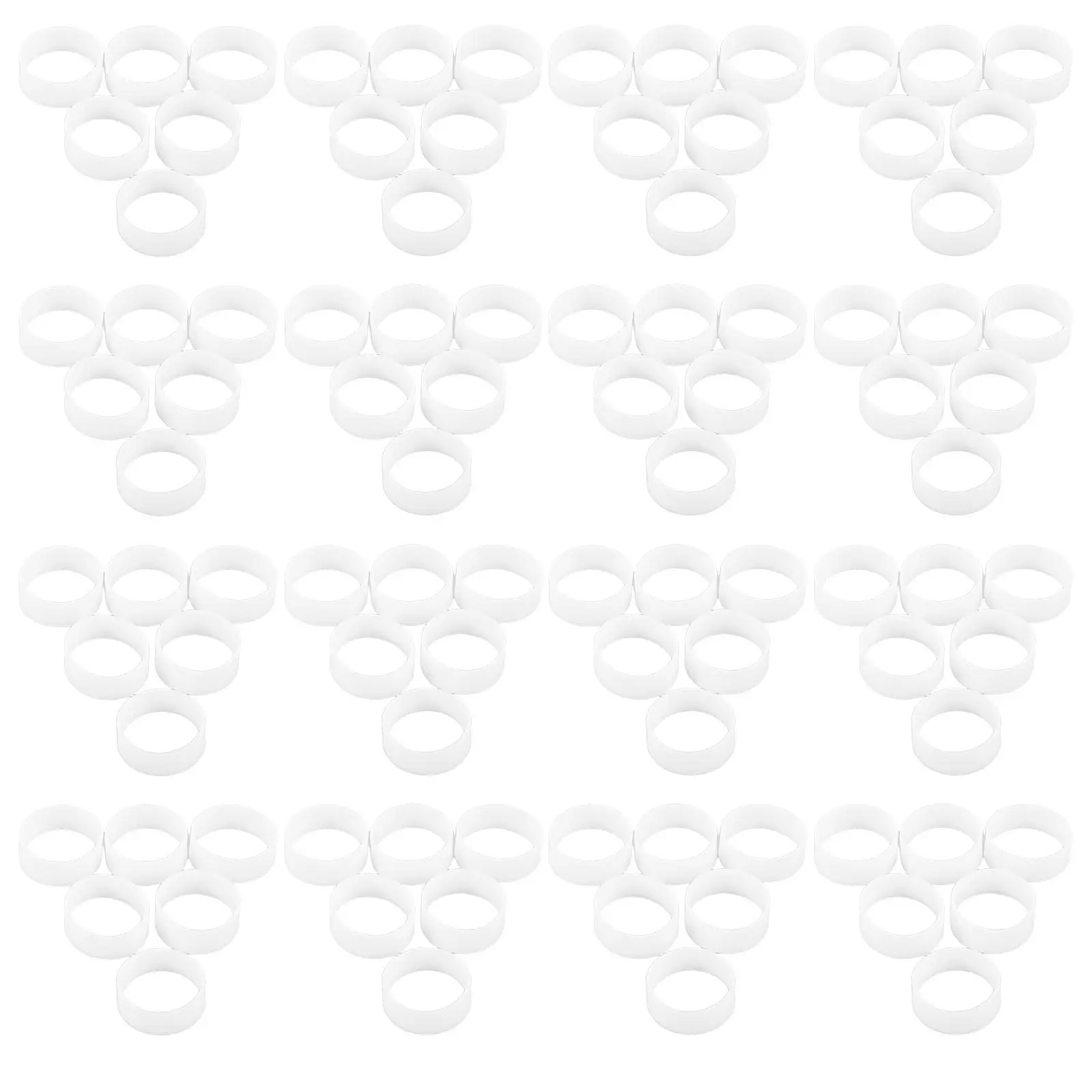 500Pcs 실리콘 케이블 타이 탄성 코드 스트랩 플랫 재사용 가능한 밴드 케이블 관리 홈 오피스 와이어 정리 도구