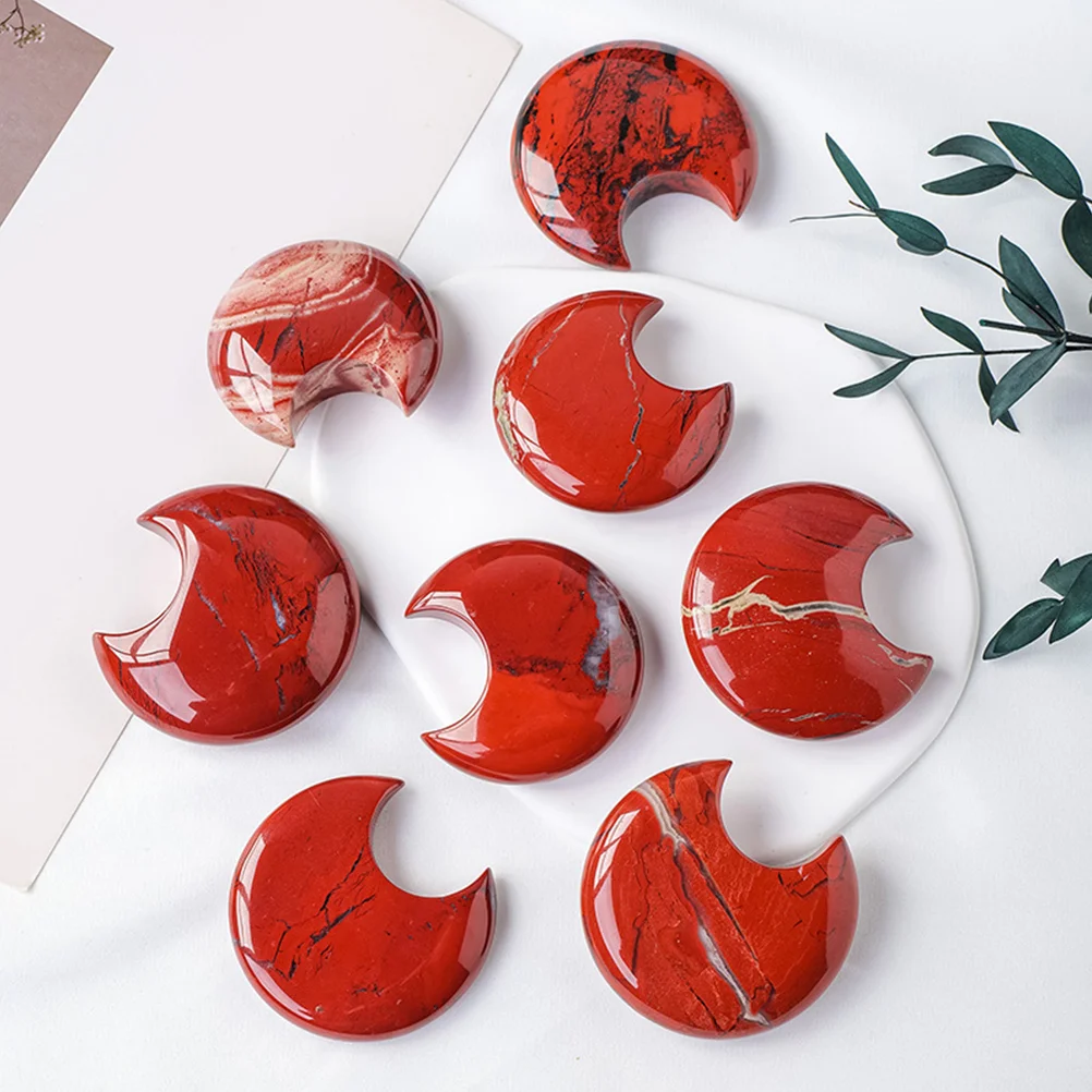 

Moon Shaped Crystal Stone Creative Moon Molding Crystal Adornment Polished Crystal Stone Home Office Decorations Wholesale