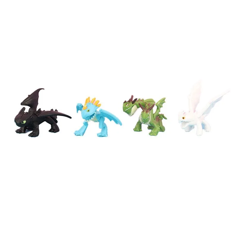 12-Piece How to Train Your Dragon: Hidden World Toothless Mini Anime PVC Action Figure Set