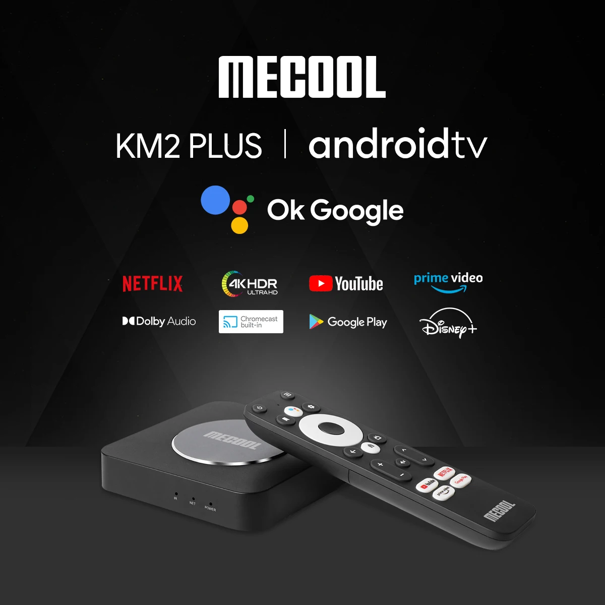 MECOOL KM2 Plus Deluxe Android TV Box With Netflix 4K Certified Dolby  Atmos/Dolby Vision 4+32G WiFi6 1000M LAN Port Media Player - AliExpress