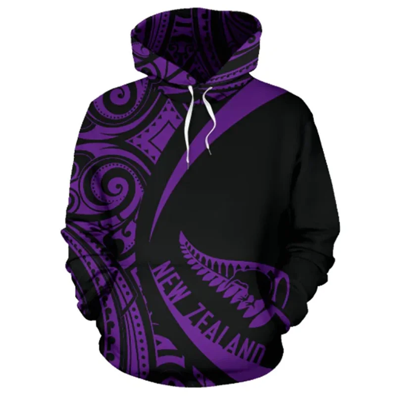 thumbnail image 1 of Sudadera con capucha con estampado 3D de la bandera de Nueva Zelanda y helecho kiwi plateado, novedad de Y2k, sudaderas con capucha y sudaderas para hombres, jerseys, ropa para mujeres, 1 of 5