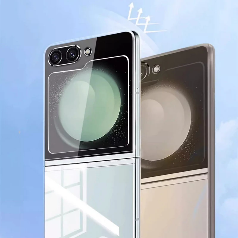 Clear Transparent Hard PC Folding Case - Slim Protective Cover for Samsung Galaxy Z Flip Series