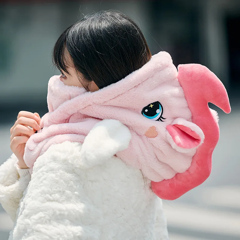 Unicorn Ski Helmet Cover Cartoon Neck Warmer Winter Hat Comfortable Skiing Head Warmer Cute Ski Helmet Hood Ski Accesories 3