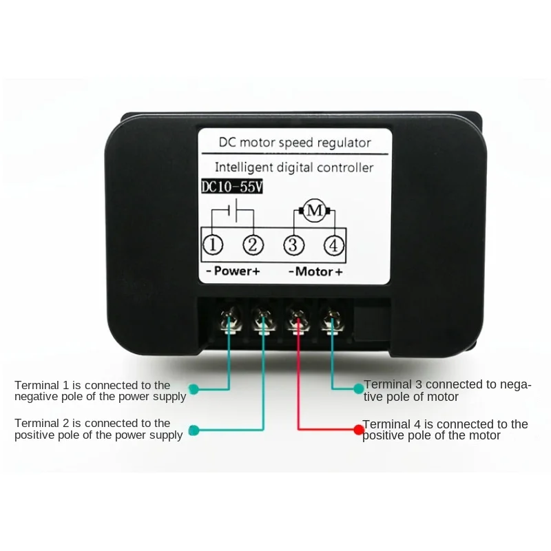 DC Motor Speed Controller Motor Speed Controller Electric Motor Speed Controller Forward Reverse 0~ adjustable DC 10-55V DC Motor Speed Controller PWM 12V 24V 48V Voltage Amp Display Remote control