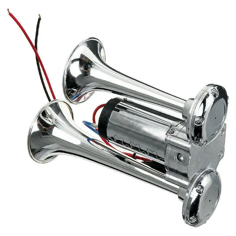 600db 12v Dual Trumpets Super Loud Car Electric Horn Truck Boat Train Horn Speaker Wires and Relay For Vehicle SUV RV Motorcycle