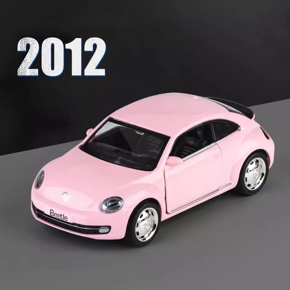 Deluxe Pink Die-Cast Toy Car with Opening Doors and Pull-Back Action