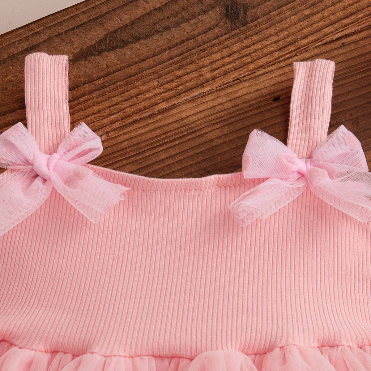 Baby-Kleid Sommer Mesh-Schleife Liebliches Mädchenkleid Süßes Prinzessinnen-Kinderkleid Baby-Mädchen-Bekleidung ﻿ – Detail 7