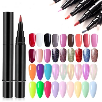 Penne Gel Colorate per Unghie, Smalto in Penna a Rapida Asciugatura, Penna per Colorazione Unghie, Penna Gel per Nail Art