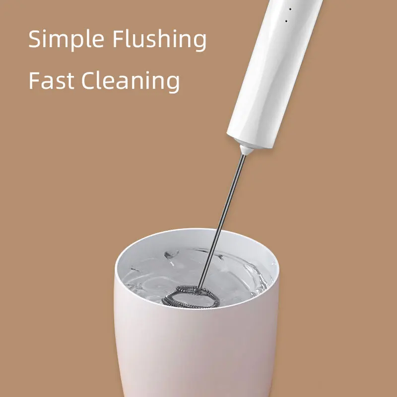 Electric Coffee Milk Frother,Mini Quick Whip Foam Maker,USB Rechargeable Household Egg Beater,High Speed Drink Mixer,Cream Stir 5