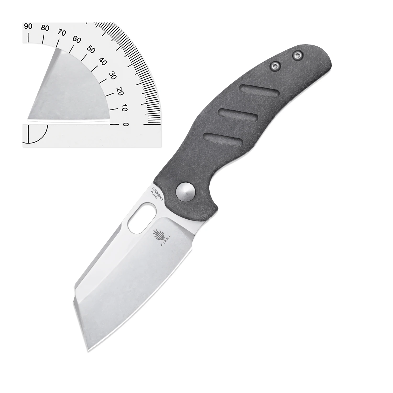 Kizer Pocket Folding Knife Mini C01C V3488BC1/V3488BC2 Designed by Sheepdog  New Richlite/Aluminium Handle Tactical Knives 3