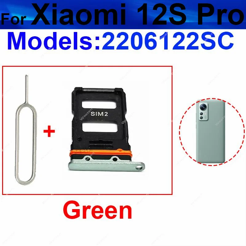 

Sim Card Tray Slot Holder For Xiaomi 12s 12s Pro 12s Ultra SIM Card Scoket Micro SD Card Reader Adapter Replacement Repair Parts