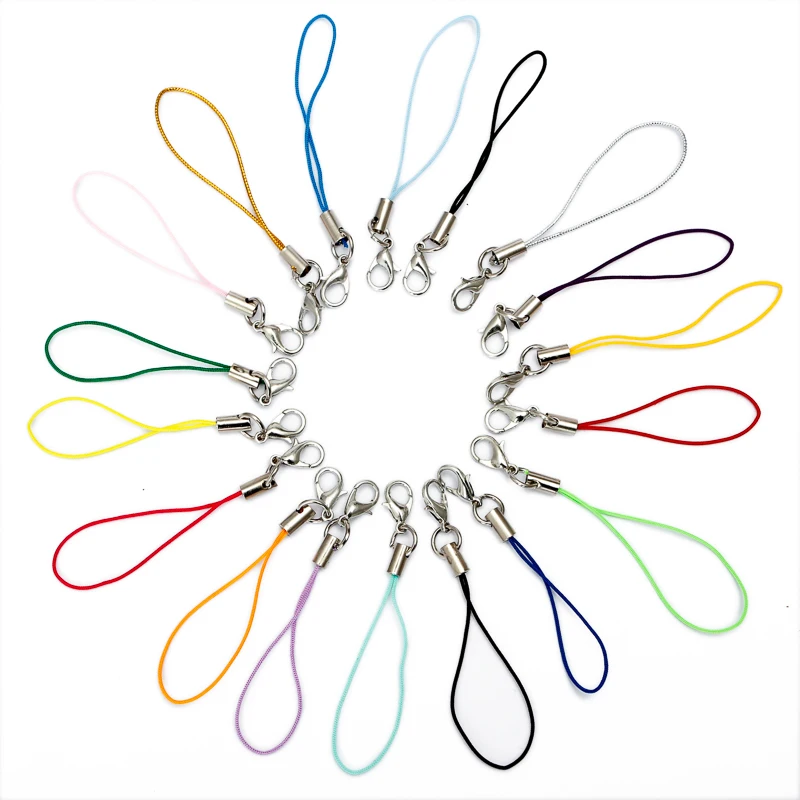 

10-50Pcs/7cm Color Double Circle Lobster Buckle Lanyard Mobile Phone Craft Pendant For DIY Jewelry Making Key Ring Accessories