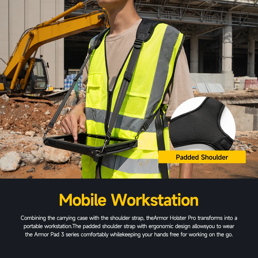 Ulefone Armor Holster Pro Original Tablet Leather Case with Carrying Bag, Stand and Handheld Holder for Armor Pad 3 Pro.