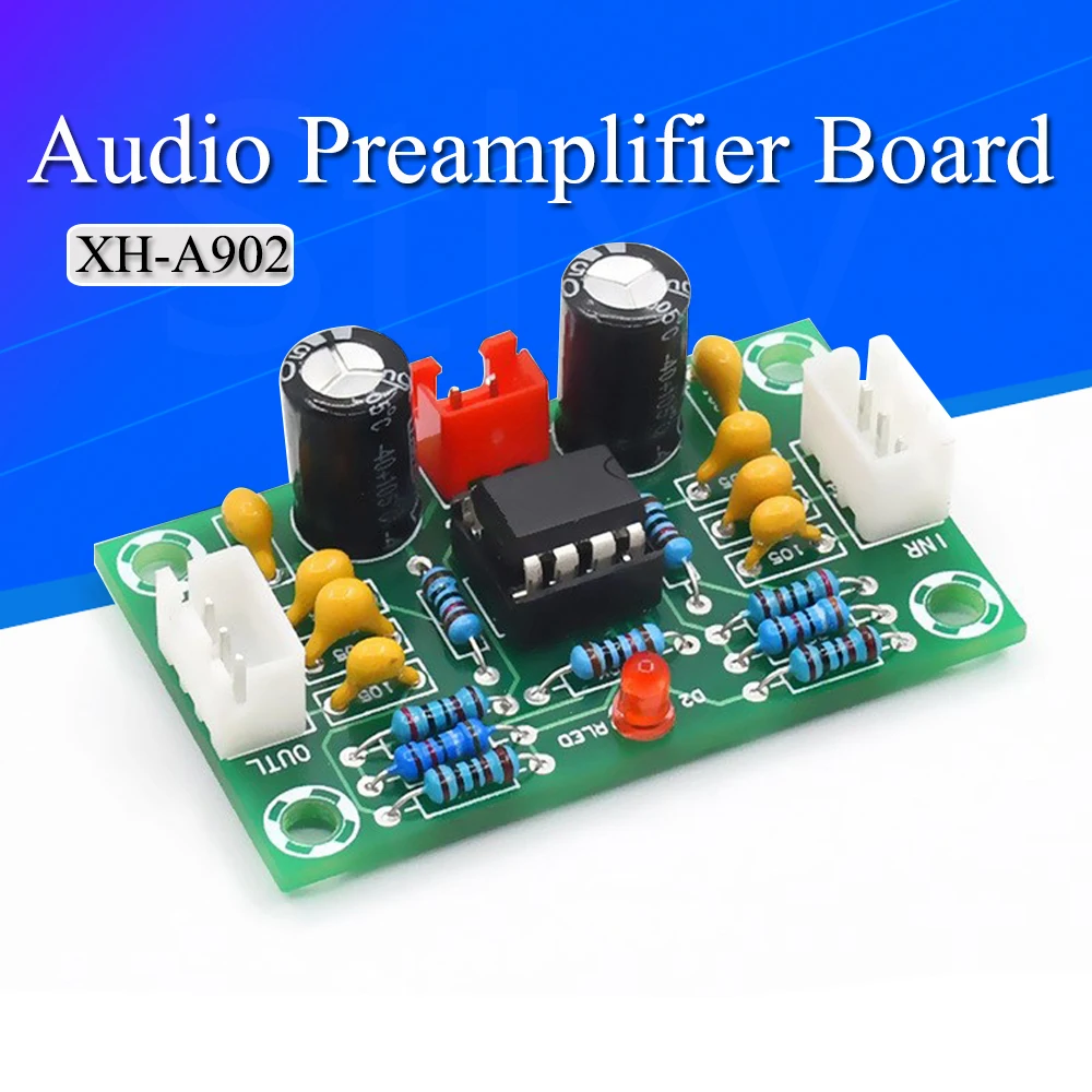 XH-A902 Audio Operational Preamplifier Board Module NE5532 Amplifier Front Panel Digital Tone Board Wide Voltage