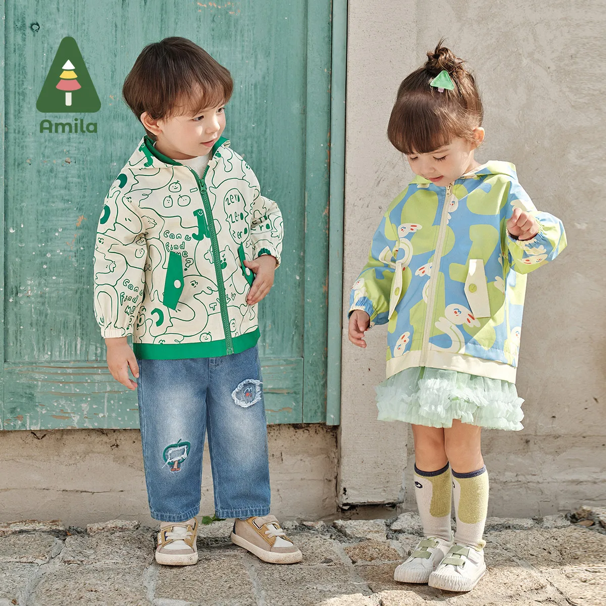 Baby Jacket 3-in-1 Waterproof Windproof Printed Coat