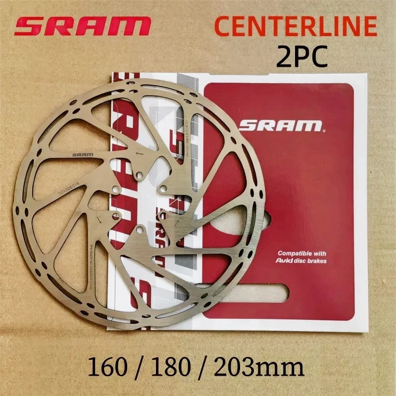 Mountain Bicycle Disc Brake Bicycle Disc Brake Bike Brake Rotor Mountain Bike Disc Brake 2PCS SRAM Bike Disc Brake Rotor Centerline 160/180/203MM Bicycle Hydraulic Disc Brakes Stainless Plate