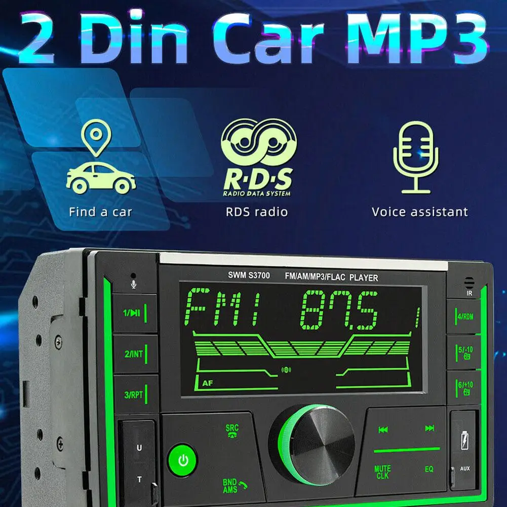 

Автомагнитола F7I7, универсальная стерео-система с поддержкой Bluetooth, MP3-плеера, FM-радио, USB, RDS, типоразмер 2 Din