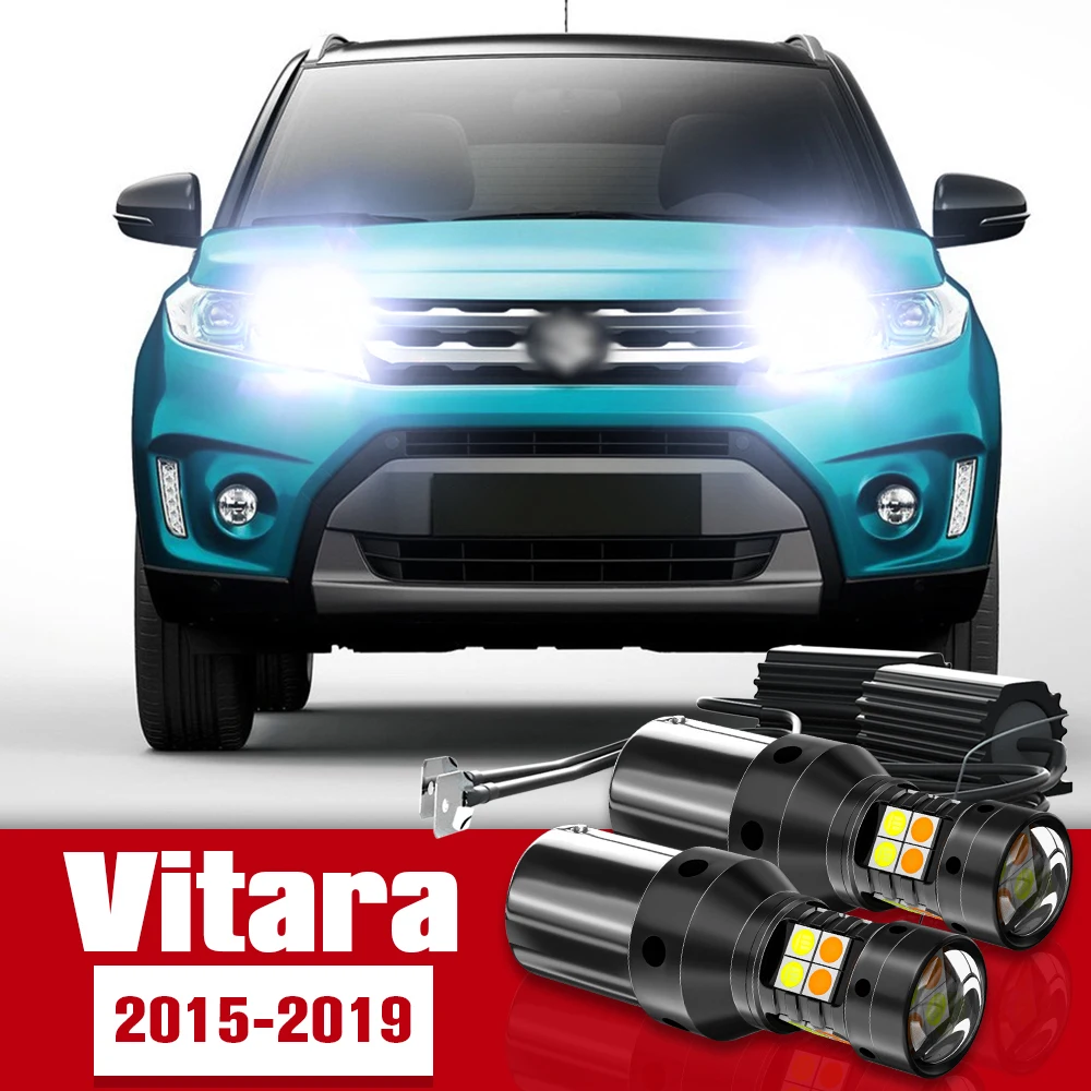 

2pcs LED Accessories Dual Mode Turn Signal+Daytime Running Light DRL For Suzuki Vitara 2015-2019 2016 2017 2018