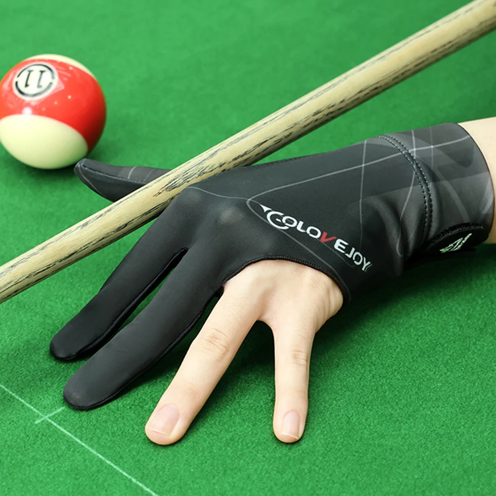 3 Finger Snooker Glove Non-Slip Cue Shooters Gloves Left/Right Hand Universal Billiard Sports Accessories