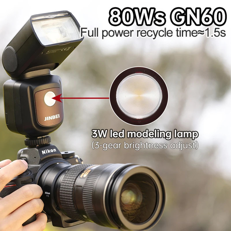JINBEI HI900 TTL HSS Speedlite Camera Flash Speedlight Universal Hot Shoe for Canon Sony Nikon Fuji Olympus Cameras 4