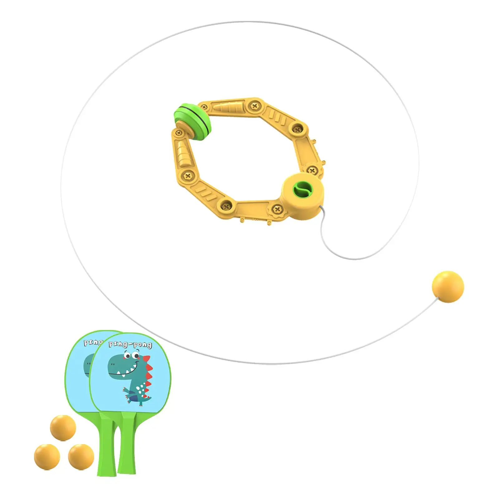 

Indoor Hanging Table Tennis Trainer Hand Eye Coordination Self Workout Set Family Game Parent Child Interaction for Adults Kids