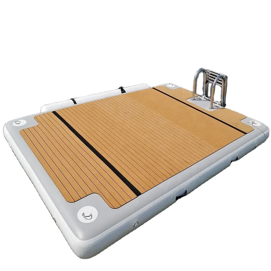 

Надувной плавающий остров для плавания на открытом воздухе, надувная плавающая водная струя, лыжная фотоплатформа с лестницей