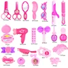 Kid Make Up Toys Pink Make Up Set Simulation Handbag Plastic Toys Children's Dressing Cosmetics Gifts for Girls 6