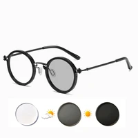 Myopia Glasses SPHERE -0.5 to -8.0 Women Men Retro Round Alloy Frame Prescription Spectacles For Nearsighted Astigmatism UF165 2