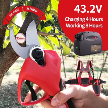 SWANSOFT electric scissors F35 800g on hand 35mm cutting electric pruning shears, garden and vineyard electric secateurs