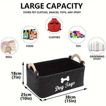 Felt Pet Toy Basket 2