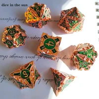 Zinc Alloy Solid Metal Dice DND Polyhedral Dice Used For Dungeon and Dragon MTG Pathfinder RPG Board Game D&D Role Playing Game 2